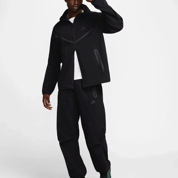 Nike Tech Woven Full Zip Men's Hooded Jacket Black Sz L Large MRSP $130 - Picture 6 of 9